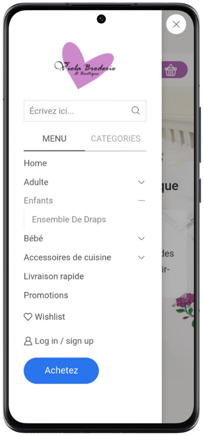 A section of the page as displayed on a phone