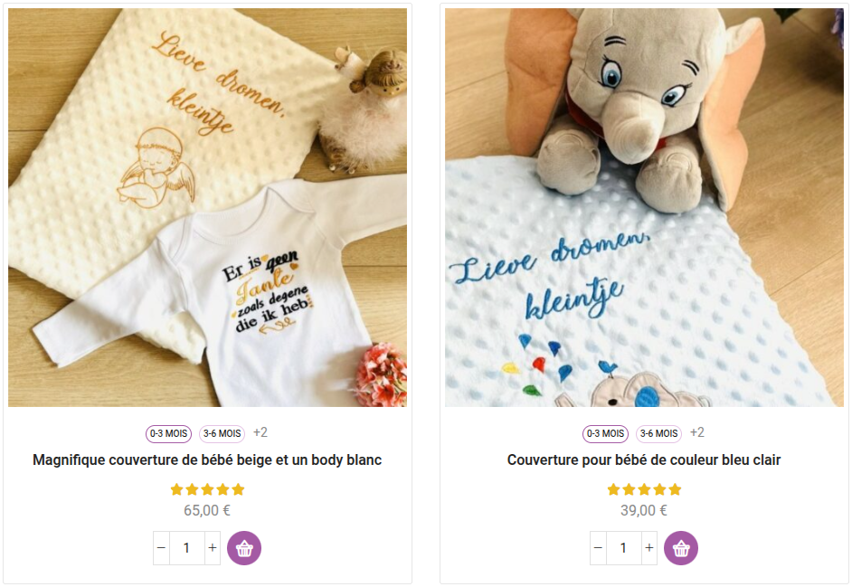 Products from the catalogue