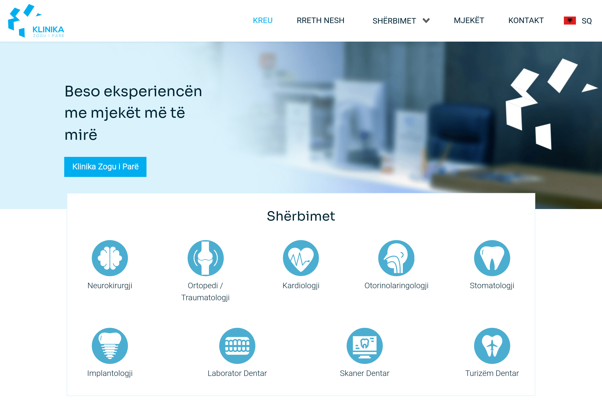 Klinika Zogu i Parë homepage