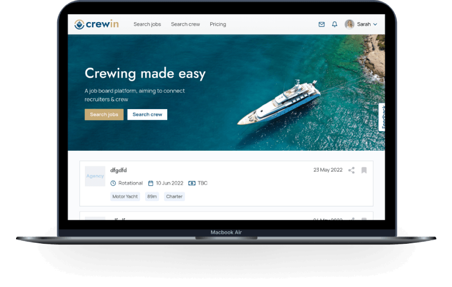 Crewin homepage