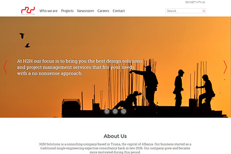 H2H Solutions homepage