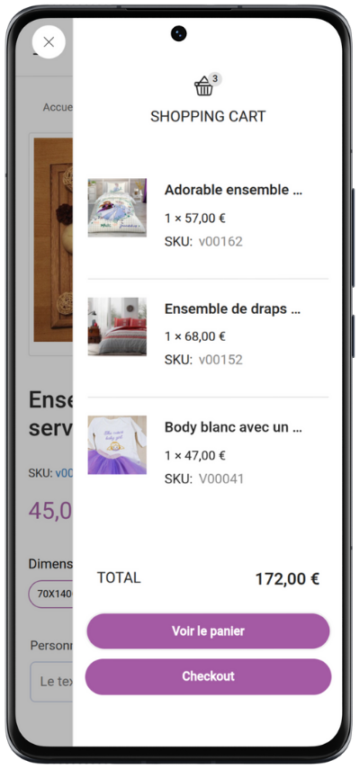 Pjesë e faqes, siç duket në telefon